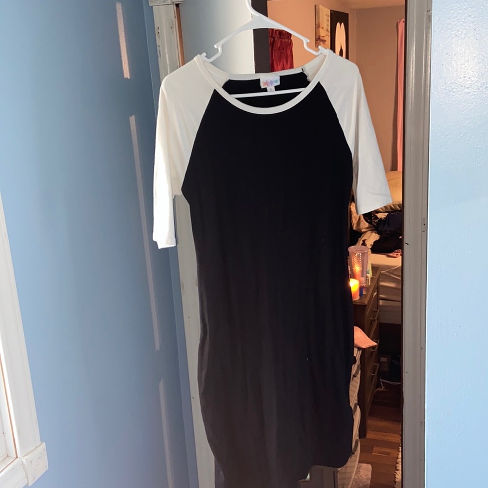 Black and white LulaRoe Julia dress